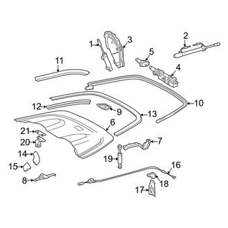 Mercedes-Benz OE - Convertible/Soft Top - Top Well Components (Convertible)