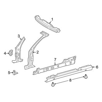 Mercedes-Benz OE - Pillars, Rocker & Floor - Hinge Pillar (Convertible)