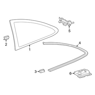 Mercedes-Benz OE - Quarter Panel - Glass (Coupe)