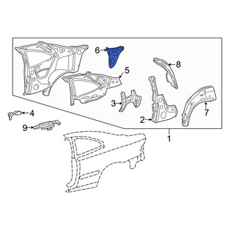 Mercedes-Benz OE - Rear Left Quarter Panel Reinforcement
