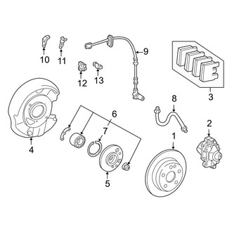 Mercedes-Benz OE - Rear Suspension - Brake Components