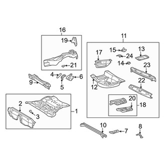 Mercedes-Benz OE - Rear Body - Floor & Rails (Convertible)