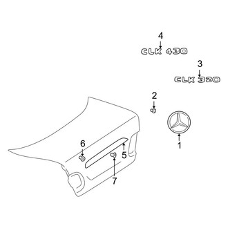 Mercedes-Benz OE - Trunk Lid - Exterior Trim (Coupe)