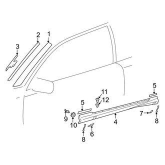 Mercedes-Benz OE - Pillars, Rocker & Floor - Exterior Trim (Coupe)