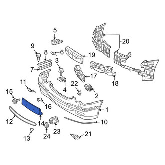 Mercedes-Benz OE - Front License Plate Bracket