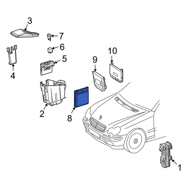 MercedesBenz OE 113153587980 Engine Control Module (ECM)