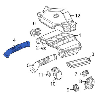 Mercedes-Benz OE - Front Right Engine Air Intake Hose