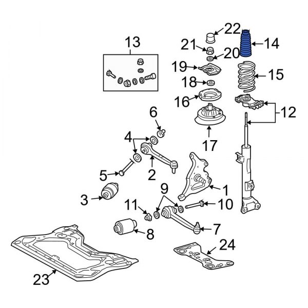 MercedesBenz OE 2033200844 Front Suspension Strut Bumper