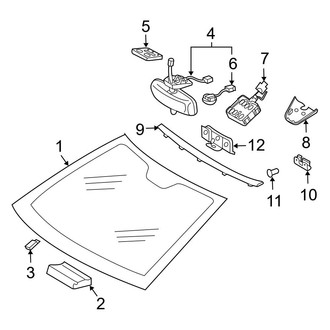 Mercedes-Benz OE - Windshield - Glass (Coupe)