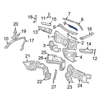 Mercedes-Benz OE - Inner Cowl Seal