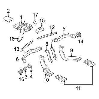 Mercedes-Benz OE - Instrument Panel - Ducts (Coupe)