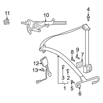 Mercedes-Benz OE - Restraint Systems - Front Seat Belts (Coupe)