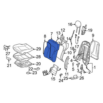 Mercedes-Benz OE - Front Left Seat Back Cushion Cover