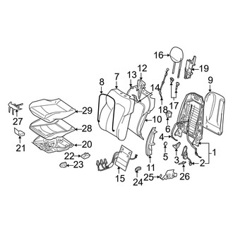 Mercedes-Benz OE - Seats & Tracks - Front Seat Components (Coupe)
