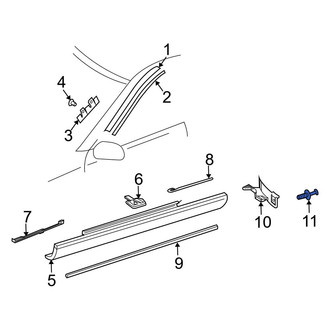 Mercedes-Benz OE - Rocker Panel Molding Rivet