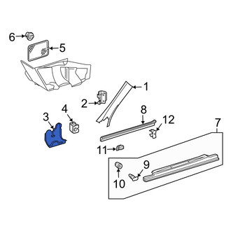 Mercedes-Benz OE - Left Kick Panel Trim
