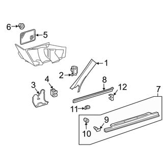 Mercedes-Benz OE - Pillars, Rocker & Floor - Interior Trim (Coupe)