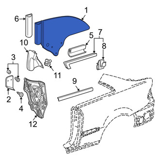 Mercedes-Benz OE - Rear Right Quarter Glass