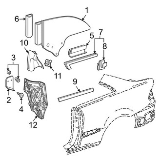Mercedes-Benz OE - Quarter Panel - Glass (Coupe)