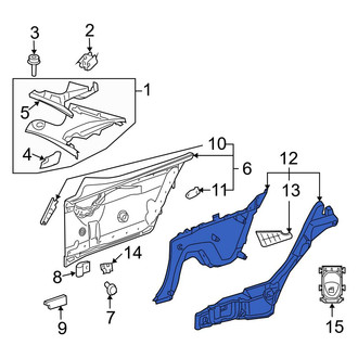 Mercedes-Benz OE - Rear Left Lower Interior Quarter Panel Trim Panel