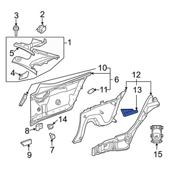 Mercedes-Benz OE - Rear Left Interior Quarter Panel Trim Panel Storage Compartment