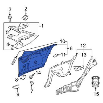 Mercedes-Benz OE - Rear Left Lower Interior Quarter Panel Trim Panel