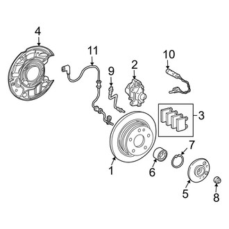 Mercedes-Benz OE - Rear Suspension - Brake Components (Coupe)