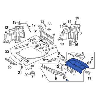 Mercedes-Benz OE - Rear Package Tray Trim