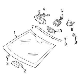 Mercedes-Benz OE - Windshield - Glass (Convertible)