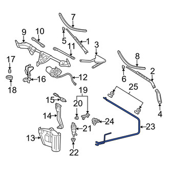 Mercedes-Benz OE - Front Windshield Washer Hose