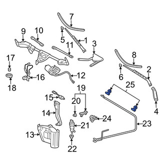 Mercedes-Benz OE - Front Center Windshield Washer Nozzle