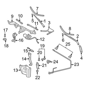 Mercedes-Benz OE - Windshield - Wiper & Washer Components (Base Convertible)