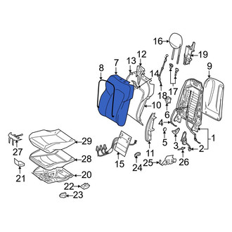 Mercedes-Benz OE - Front Left Seat Back Cushion Cover