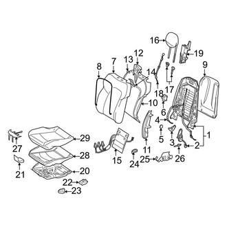Mercedes-Benz OE - Seats & Tracks - Front Seat Components (Base Convertible)