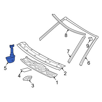 Mercedes-Benz OE - Front Left Windshield Frame Reinforcement