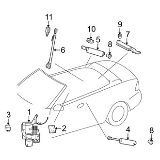 Mercedes-Benz OE - Convertible/Soft Top - Motor & Components (Hydraulic, Components), (Base Convertible)