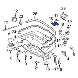 Mercedes-Benz OE - Left Convertible Top Stowage Compartment Trim Panel