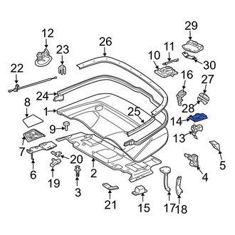 Mercedes-Benz OE - Left Convertible Top Stowage Compartment Trim Panel
