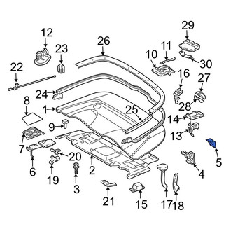 Mercedes-Benz OE - Rear Convertible Top Hinge