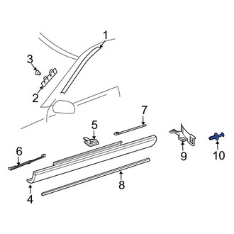 Mercedes-Benz OE - Rocker Panel Molding Rivet