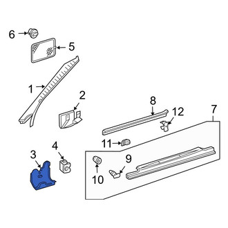 Mercedes-Benz OE - Left Kick Panel Trim