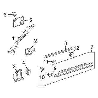Mercedes-Benz OE - Pillars, Rocker & Floor - Interior Trim (Base Convertible)