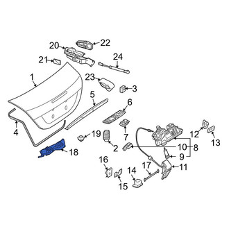 Mercedes-Benz OE - Left Trunk Lid Pull Down Motor