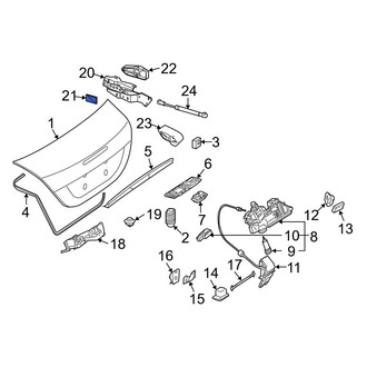 Mercedes-Benz OE - Deck Lid Hinge Seal