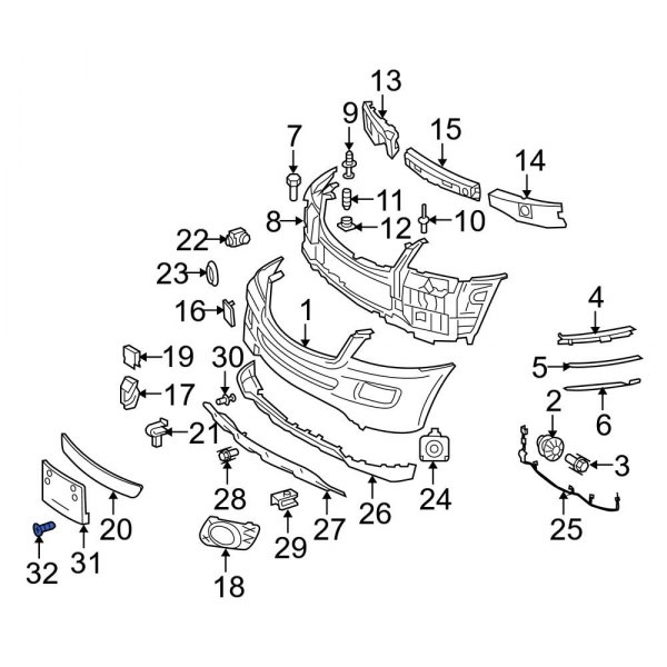 License Plate Bracket Screw