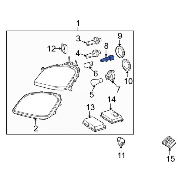 MercedesBenz OE 0018260062 Front Parking Light Bulb Socket