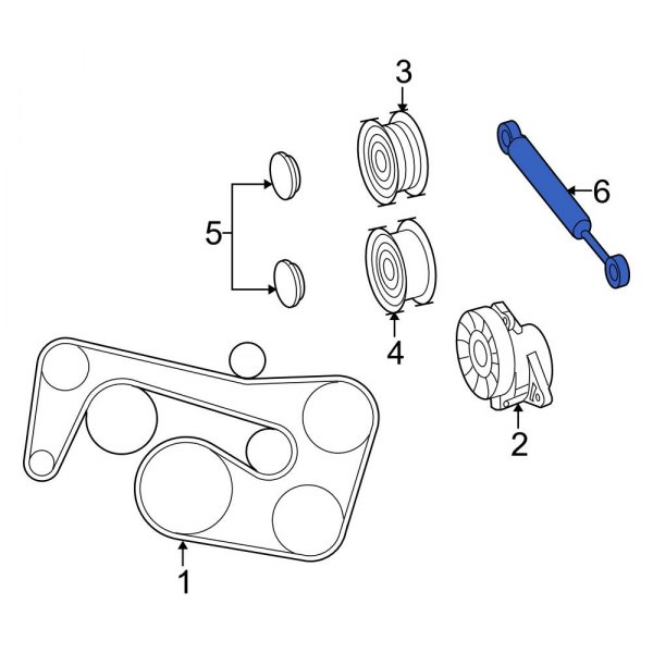 Mercedes-Benz OE 2722000114 - Belt Tensioner Damper