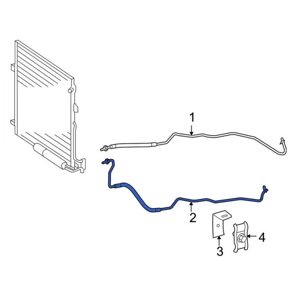 Mercedes-Benz OE 1645004972 - Automatic Transmission Oil Cooler Hose