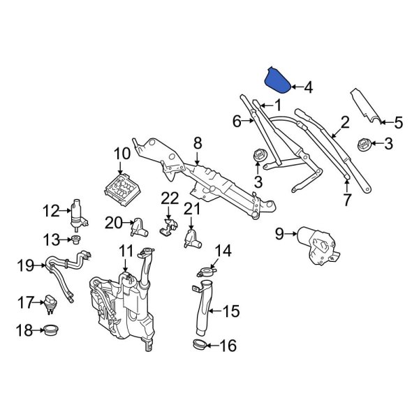 Windshield Wiper Arm Cap