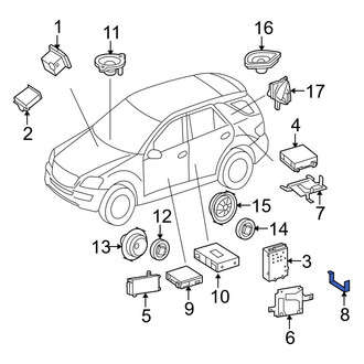 Mercedes-Benz OE - Radio Amplifier Bracket